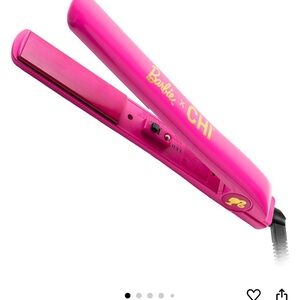 Vibrant Pink Hair Straightening Tool Sleek Design